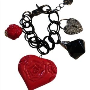 Vintage RARE Betsey Johnson Rose Bracelet